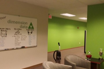 commercial paint , green painted walls