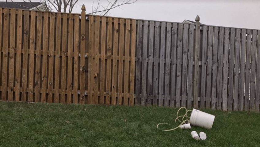 wood fence cleaning